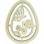 Dřevěný výřez vajíčko - motýl a květy – Hledejceny.cz
