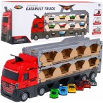 Majlo Toys Nákladní auto se 6 autíčky a odpalovačem Katapult Truck – Zboží Dáma