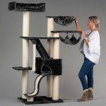 Feandrea Kočičí strom škrabadlo béžové 60 x 50 x 206 cm – Hledejceny.cz