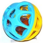 WIKY Míč s chrastítkem 9 cm modro-žlutý – Hledejceny.cz