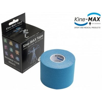 KineMAX Kinesiologický tejp MAX Tape Classic modrý 5 x 5 cm – Zbozi.Blesk.cz