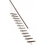 Minka STAIRS Přímé modulové schodiště Style ořech/bílá, 304,2 cm – Hledejceny.cz