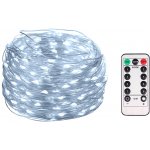Verk 26206 Vánoční světelný závěs USB 300 LED dálkové ovládání studená bílá 3 x 3 m – Hledejceny.cz
