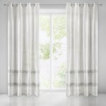 Takoy DIVA LINE Záclona ANNE zdobená lemovaním a ornamentálním vzorem ze sametu-HF-354318 | 140 x 270 cm – Hledejceny.cz