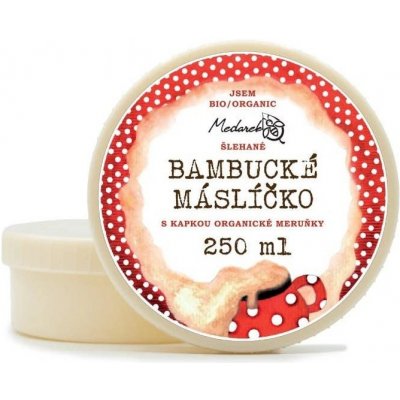 Medarek Šlehané bambucké máslíčko s kapkou meruňky BIO 250 ml – Sleviste.cz