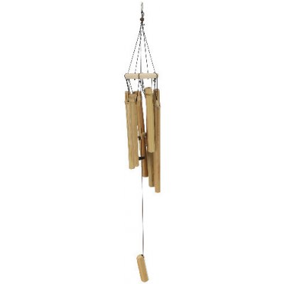 Zvonkohra bambus, v přírodním provedení, 7,5 x 7,5 x 33 cm|Esschert Design – Zboží Mobilmania