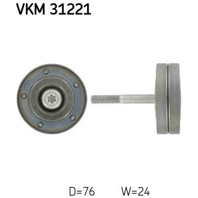 Vratná/vodicí kladka, klínový žebrový řemen SKF VKM 31221 – Zboží Mobilmania