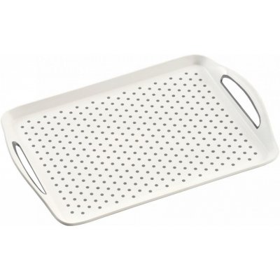 Kesper Servírovací tác plastový protiskluzový bílý 45,5x32cm – Zboží Dáma