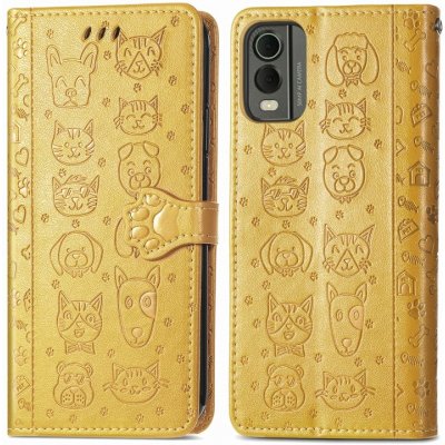 VSECHNONAMOBIL 73897 CUTE CAT Peněženkový kryt Nokia C32 žlutý – Zboží Živě