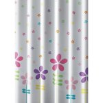 AQUALINE Sprchový závěs 180x180cm, polyester, květovaný barevný ZV025 – Hledejceny.cz