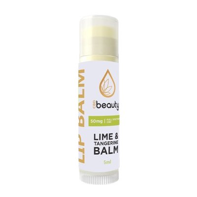 CBD Beauty LIP BALM hojivý balzám na rty s vůní limetky & mandarinky, 5 ml