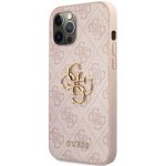 Pouzdro Guess PU 4G Metal Logo iPhone 12/12 Pro růžové – Zboží Mobilmania
