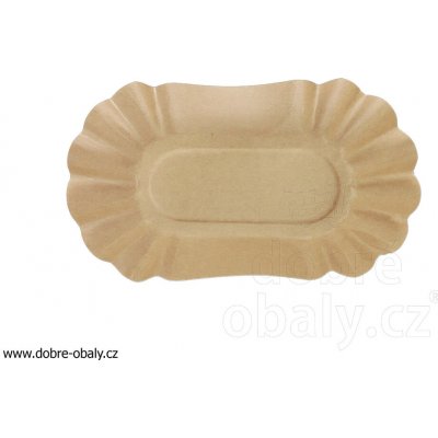 WIMEX Miska papírová oválná hnědá 10,5x17,5x3 cm – Sleviste.cz