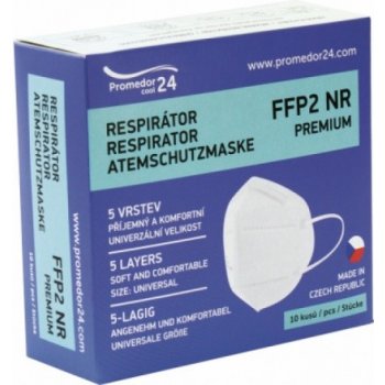 Promedor24 respirátor FFP2 NR PREMIUM 5 vrstev 10 ks