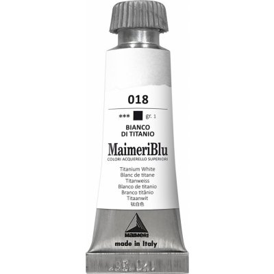 Maimeri Blu Akvarelová barva Titanium White 018 12 ml 1 ks – Hledejceny.cz
