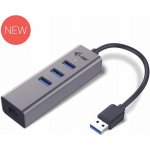 i-Tec USB 3.0 Metal HUB 3 Port + Gigabit Ethernet U3METALG3HUB – Zboží Živě