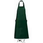Sol's Dlouhá zástěra Gala se dvěmi kapsami Zelená lahvová L990 – Zboží Dáma
