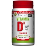 Bio-Pharma Vitamín D3 Mega 2000 I.U. 180+90 tablet – Hledejceny.cz