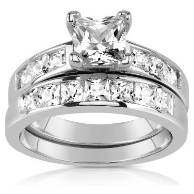 SILVEGO PRIA stříbrný set prstenů s briliantovým výbrusem JJJR048 – Zboží Mobilmania