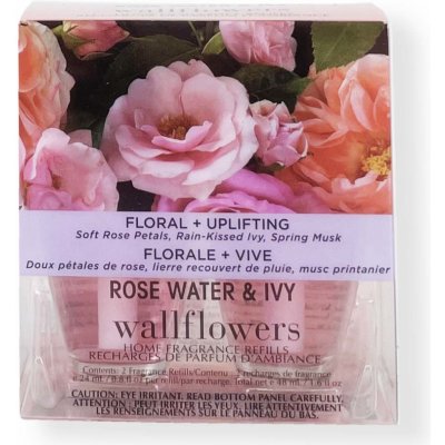 Bath & Body Works Vůně do zásuvky Wallflowers náplň 2v1 Rose Water & Ivy 2 x 24 ml