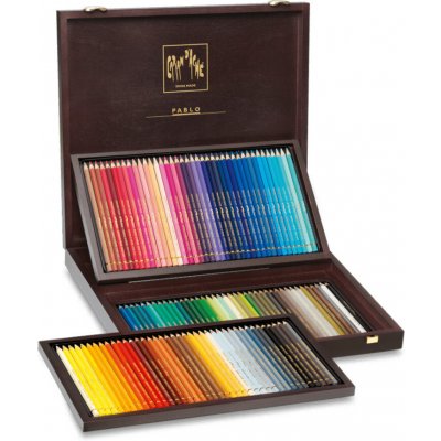 Caran D'ache Pablo 120 barev v dřevěném boxu 666.920 – Zbozi.Blesk.cz
