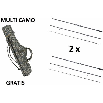 Mivardi 2x Sentinel Carp 390SH + Obal Multi Camo 145 3,9 m 3,5 lb 3 díly – Zbozi.Blesk.cz