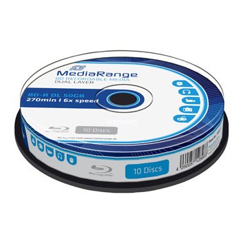 MediaRange BD-R 50GB 6x, cakebox, 10ks (MR507)