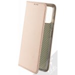 Pouzdro 1Mcz Magnetic Book Xiaomi Redmi Note 10, Redmi Note 10S, Poco M5s růžově zlaté – Zbozi.Blesk.cz