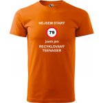 Tričko jsem recyklovaný teenager 79 dárky pro muže k 79. narozeninám oranžové – Hledejceny.cz