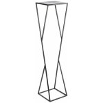 DekorStyle Stojan na květiny LOFT I černý 100 cm – Zboží Dáma