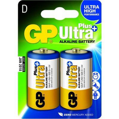 GP Ultra Plus Alkaline D 2ks 1017412000