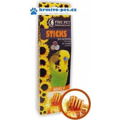 Lolo Pets Fine Pet Sticks tyčinky medové pro andulky 110 g – Zboží Dáma