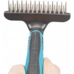 Trixie Hrablo dvojité dlouhá srst s antiskluzovou rukojetí 10 x 15 x 1,5 a 2 cm – Zbozi.Blesk.cz