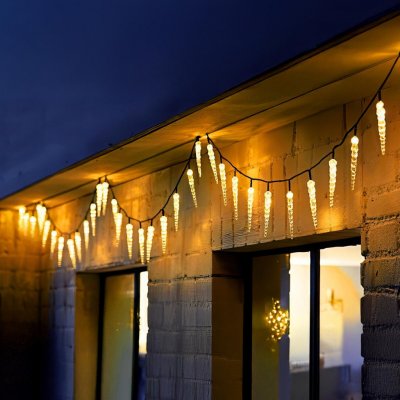 Haushalt international LED Světelný řetěz Rampouchy teplá bílá 845671 – Hledejceny.cz
