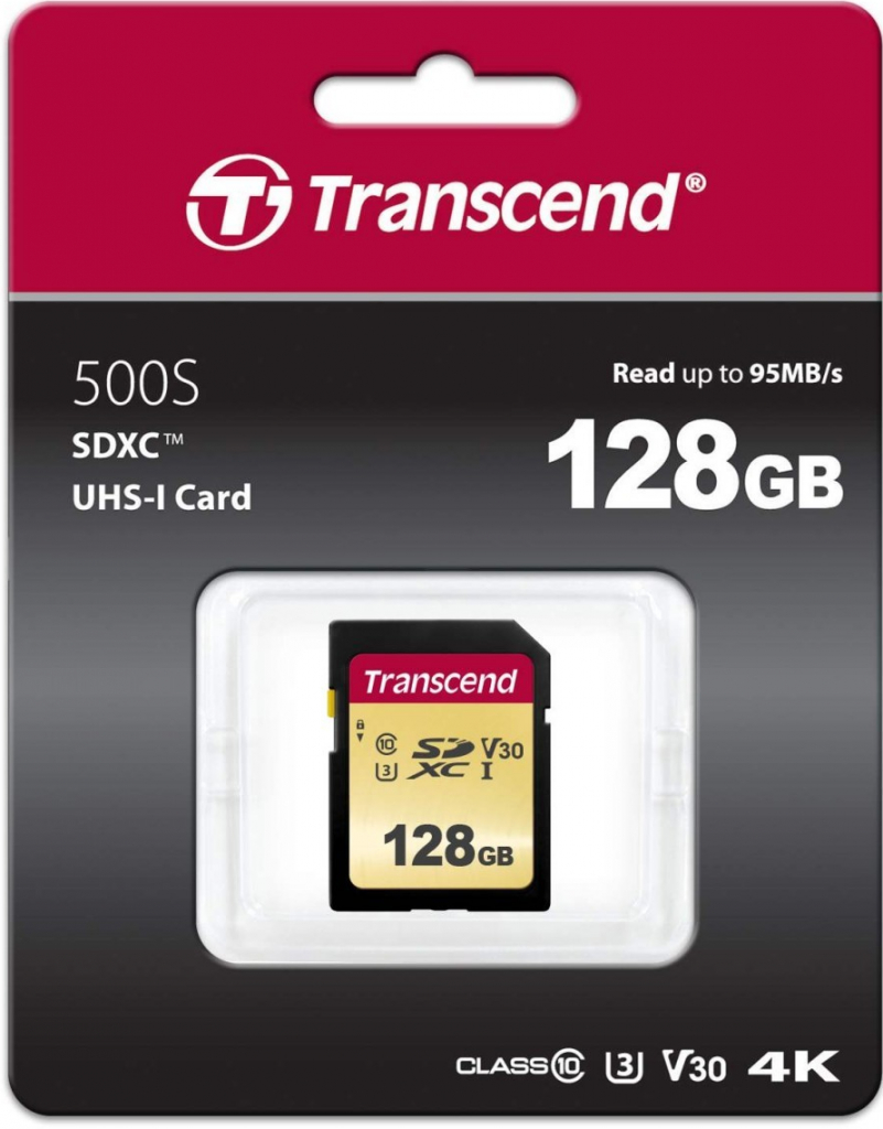 Transcend SDXC 128 GB UHS-I U3 TS128GSDC500S