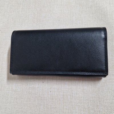 Velká kožená peněženka černá