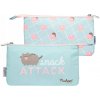 Školní penál CurePink Pusheen Snack Attack 21 x 12 x 4 cm zelený polyester