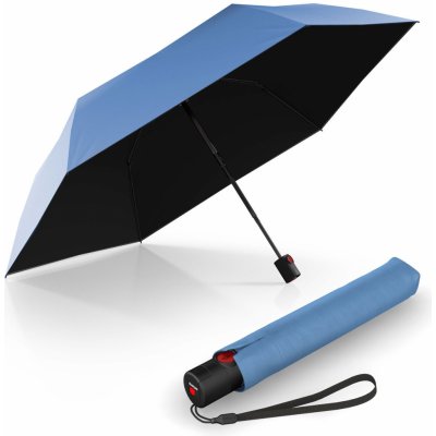 Knirps U.200 blue with black elegantní dámský plně automatický deštník modrý – Sleviste.cz