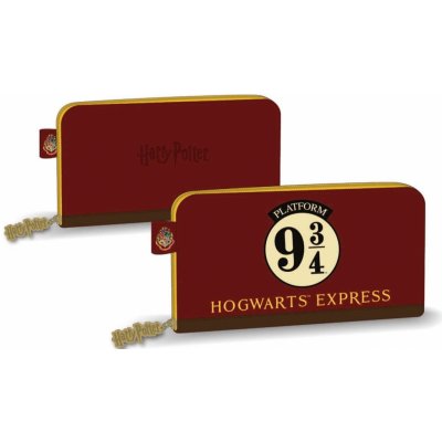 CurePink Peněženka Harry Potter Hogwarts Express 9 3/4 červená – Zboží Mobilmania