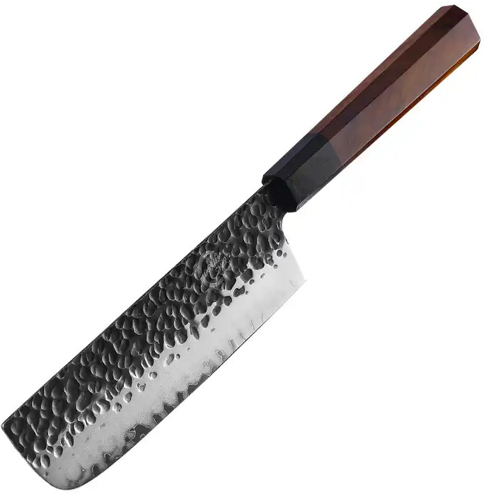 Nakiri Japonský nůž Grand Sharp s rukojetí ze dřeva Mrkruti a Ebenu 7\'\'