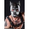 SM, BDSM, fetiš Psí maska Mr. S Leather Neoprene K9 Hood šedá Medium neoprenová psí kukla pro puppy play