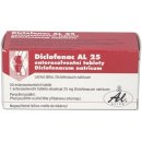 Volně prodejný lék DICLOFENAC AL POR 25MG TBL ENT 50