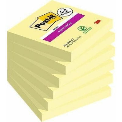 Samolepicí lístek "Super Sticky", kanárkově žlutá, 76 x 76 mm, 6 x 90 listů, 3M POST IT 71 – Hledejceny.cz