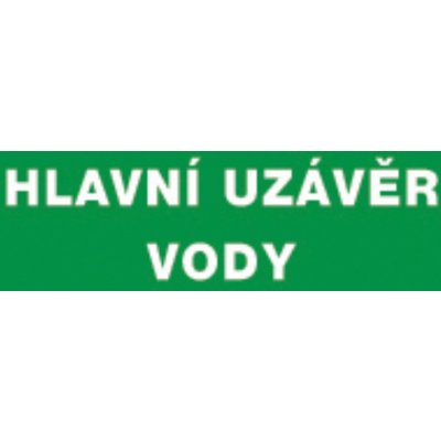 ČERVA 9903002899999 Tabulka bezpečnostní - Hlavní uzávěr vody – Zbozi.Blesk.cz