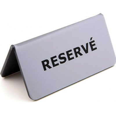 Plastová cedulka na stůl RESERVÉ, 115x60 mm – Zboží Dáma