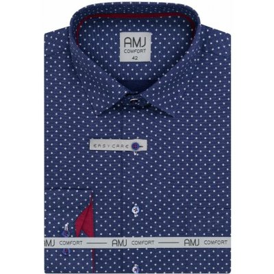 AMJ Comfort Slim Fit pánská košile dlouhý rukáv VDSBR 1337 – Zboží Dáma