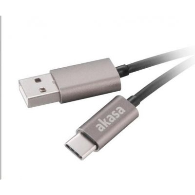 Akasa AK-CBUB32-10GR USB 2.0 A - USB Typ-C, 1m, šedý – Zbozi.Blesk.cz