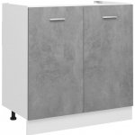 meedo Skříňka pod dřez betonově šedá 80 x 46 x 81,5 cm dřevotříska – Zboží Dáma