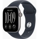 Apple Watch Series 12 46mm vesmírně šedý hliník s námořnicky modrým sportovním řemínkem M/L MJEJ4RK/A – Zboží Živě