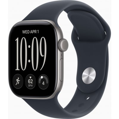 Apple Watch Series 12 46mm vesmírně šedý hliník s námořnicky modrým sportovním řemínkem M/L MJEJ4RK/A – Zboží Živě